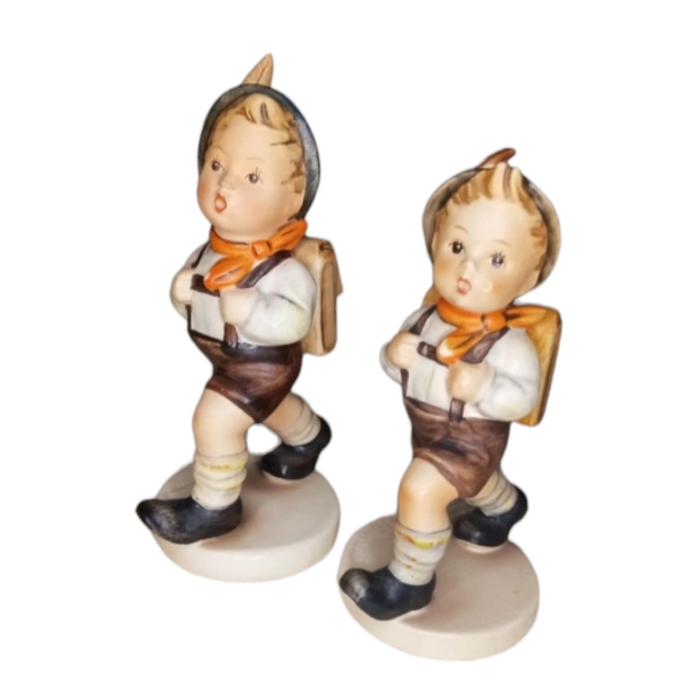 (2) SET of Vintage Goebel Hummel 5" AND 6" Figurines - SCHOOL BOY 82-0